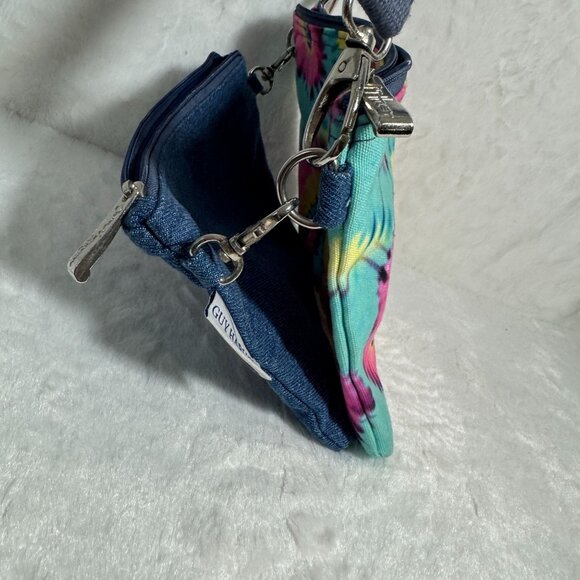 Guy Harvey Tie-Dye double Crossbody Bags 2 in one design denim tie-dye - Picture 4 of 11